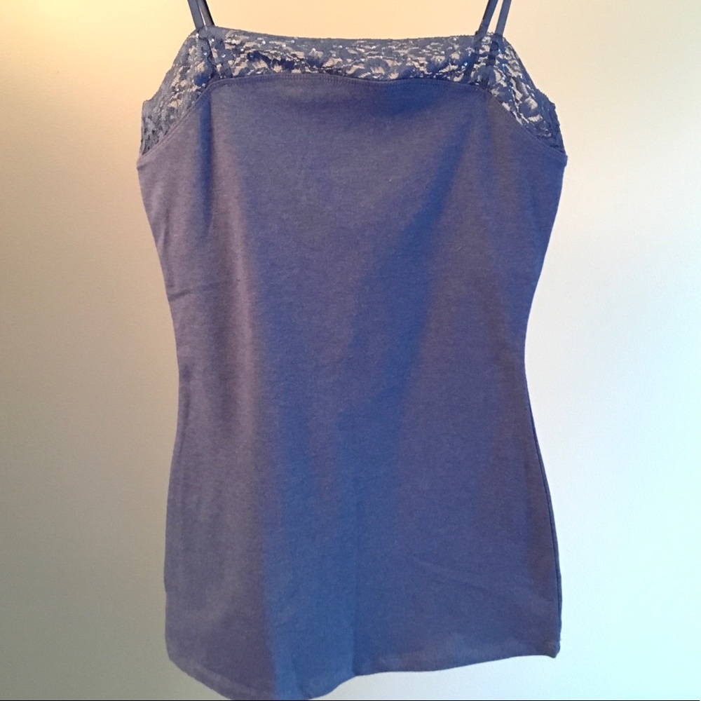 NWT Express Blue Rhinestone/ Lace Top Size X Small